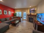 Living Room Seating and Gas Fireplace